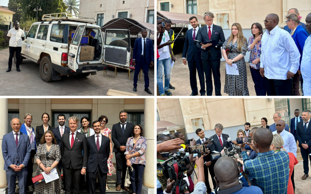Symbolic handover of essential medicines, medical consumables and maternal and child health tests in Guinea-Bissau